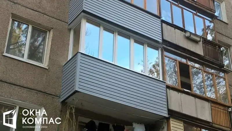Фото: остекление балкона Нижний Новгород © Окна Kompas